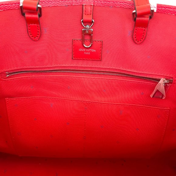 Auc Louis Vuitton Monogram Giant Escale OnTheGo GM 2WAY Bag Rouge SD0290 - Picture 12 of 15